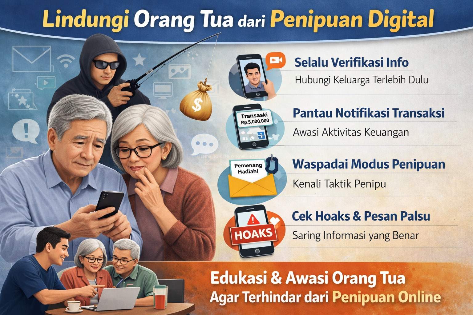 Ibu dan Bapak Jadi Sasaran Penipuan Digital, Suara Keluarga Kini Bisa Dipalsukan AI!
